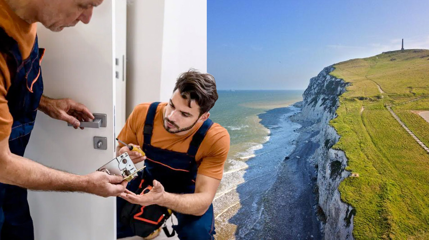 Serrurier professionnel securisant une porte dans le Pas-de-Calais